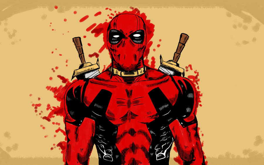 Superhero Deadpool Artwork Wallpaper