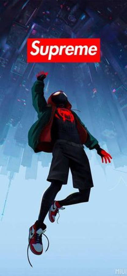 Superhero Supreme Miles Morales Poster Wallpaper