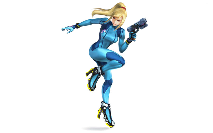 Superhero Zero Suit Samus - Ready To Take On Her Next Mission Wallpaper