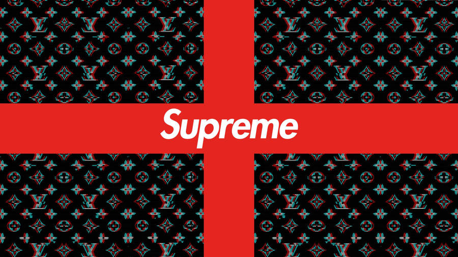 Superior Supreme Logo Textured Black Background Wallpaper