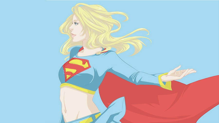 Superwoman Cartoon Art Wallpaper