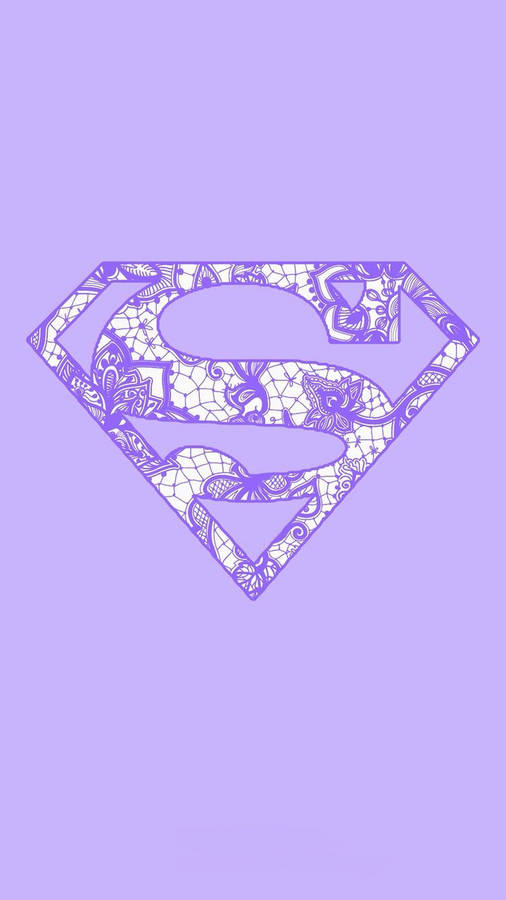 Superwoman Logo With Tribal Patterns Wallpaper