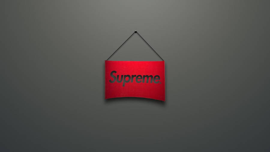 Supreme Laptop With A Unique Aesthetic Wallpaper