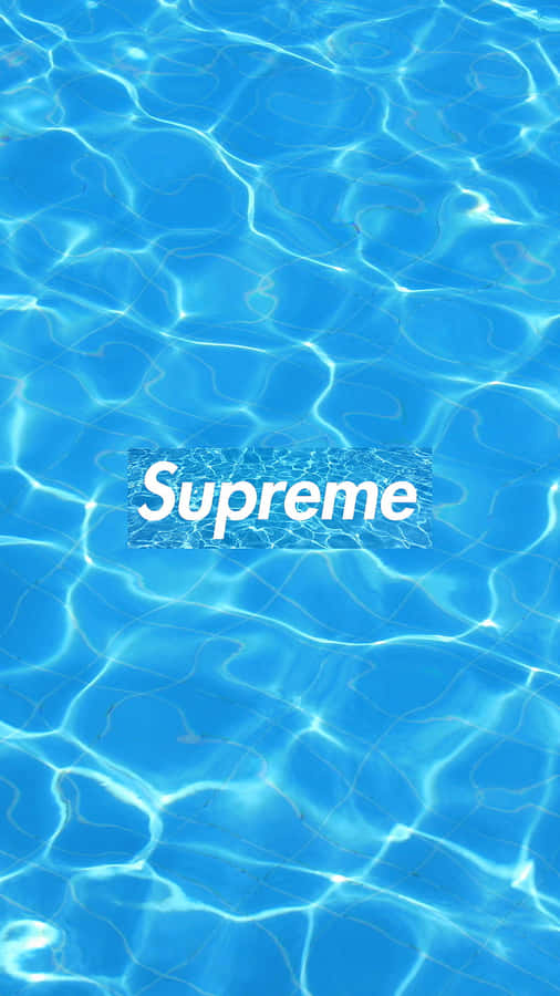 Supreme Logo In The Water Wallpaper