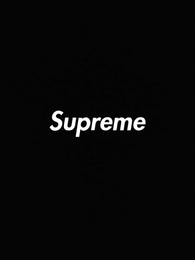 Supreme Logo On A Black Background Wallpaper