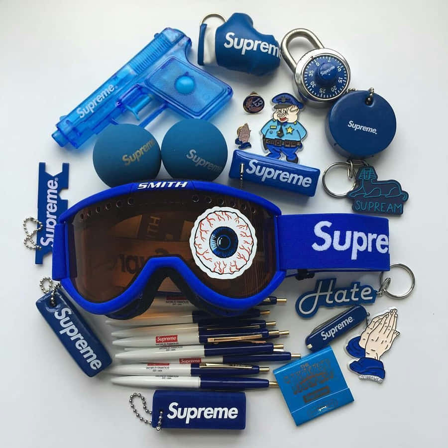 Supreme Luxury: The Blue Supreme Collection Wallpaper