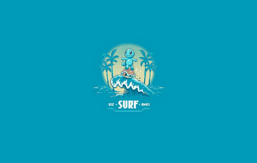 Surf Logo On A Blue Background Wallpaper