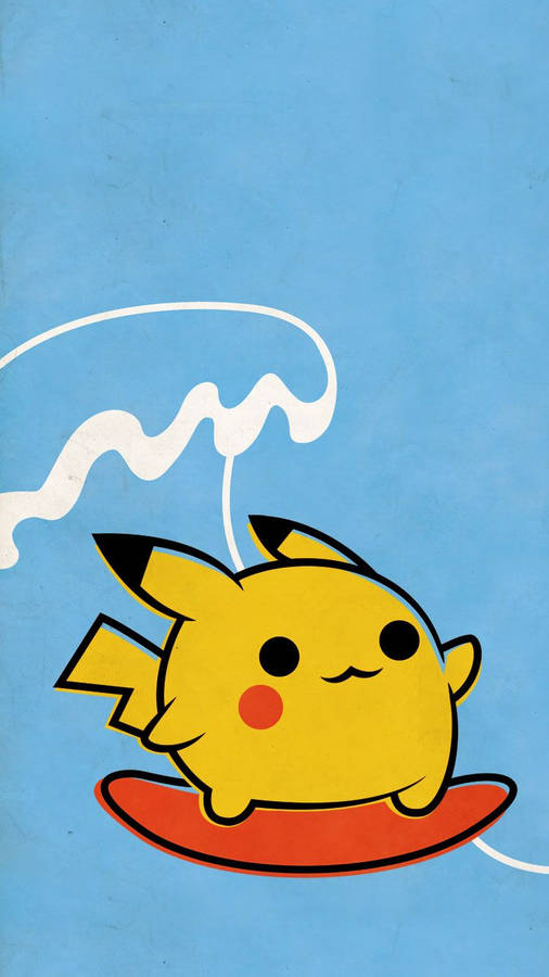 Surf's Up! Pikachu Hangs Ten! Wallpaper