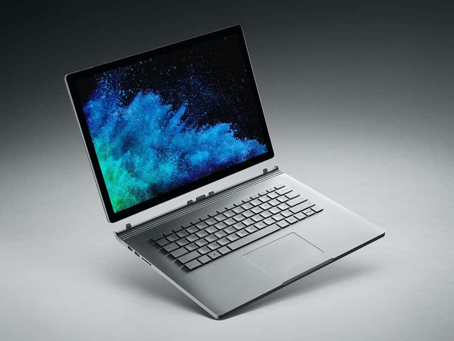 Surface Book Laptopon Gradient Background Wallpaper