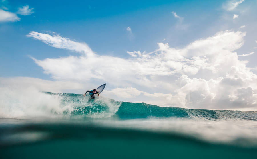 Surfer In Guadeloupe Wallpaper