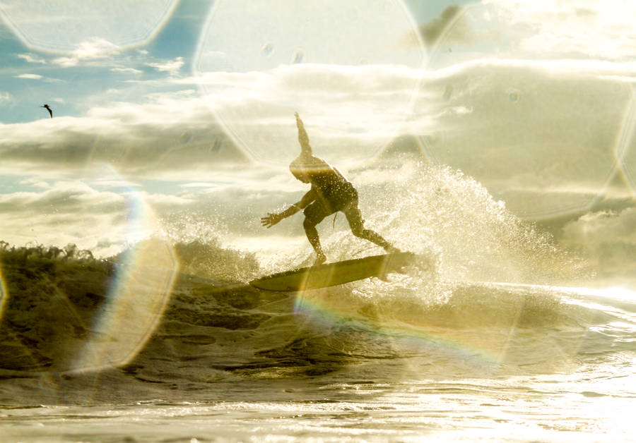 Surfing Man In Nicaragua Wallpaper