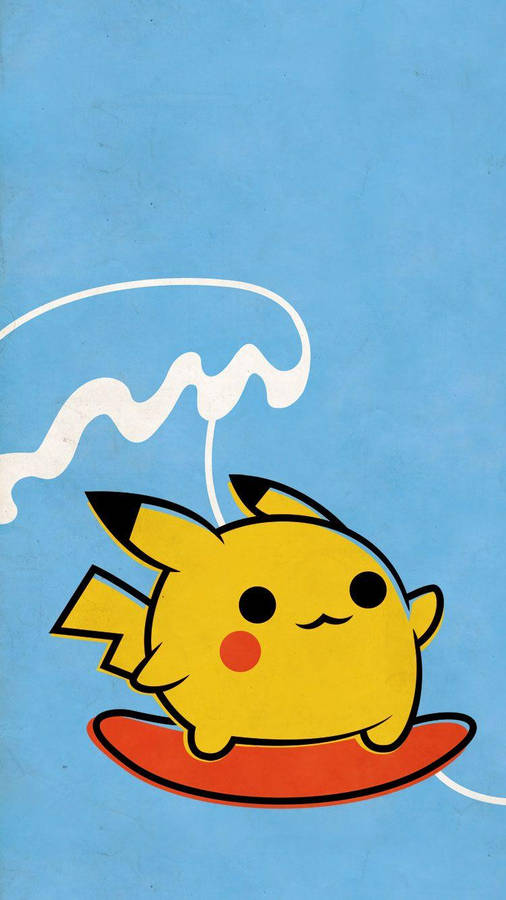 Surfing Pikachu Iphone Wallpaper