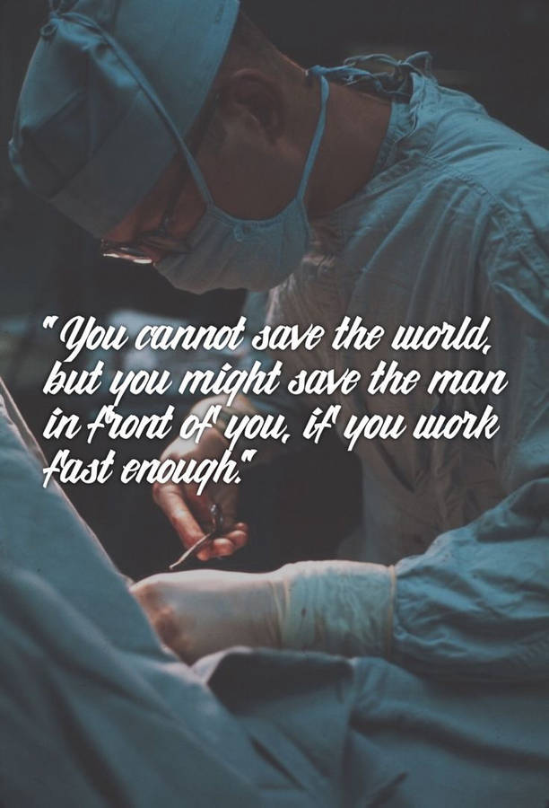 Surgery Medical Motivation Poster Wallpaper