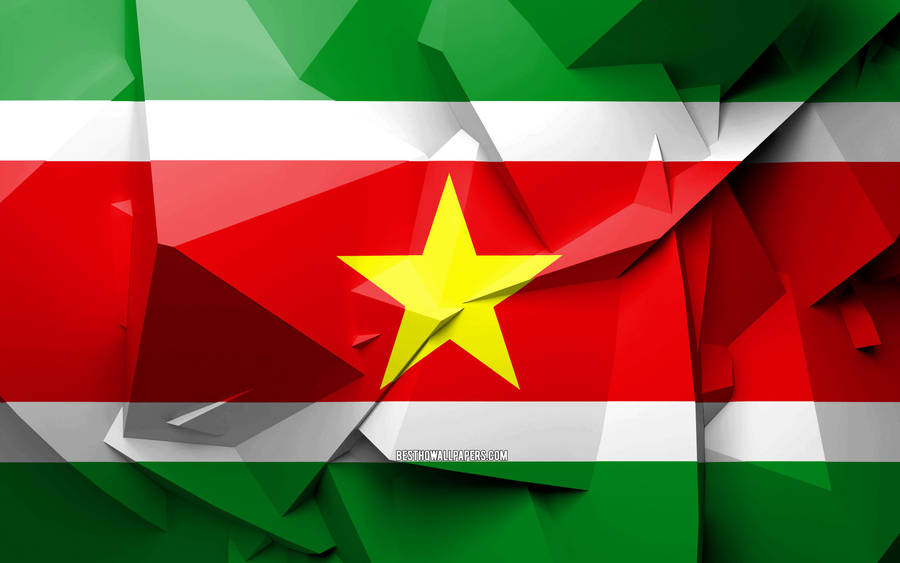 Suriname Flag Digital Art Wallpaper