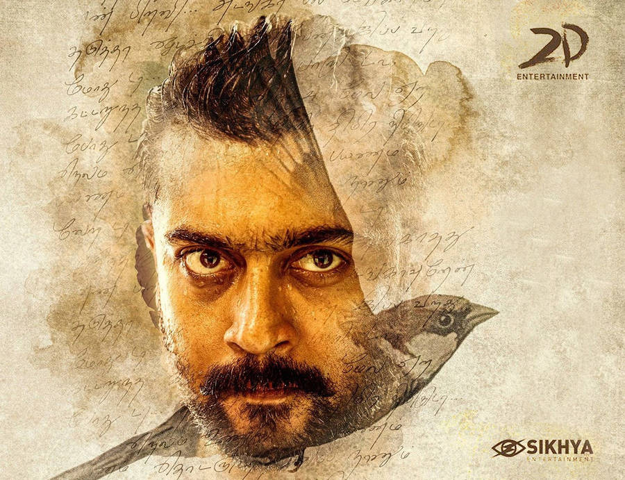 Suriya In A Celebrated Scene From The Film Soorarai Pottru Wallpaper