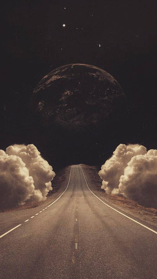 Surreal Art Cover Of A Road Wallpaper