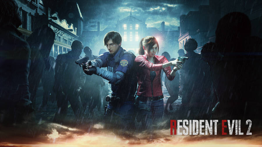 Survival Horror Unleashed: Leon Kennedy In Resident Evil Wallpaper