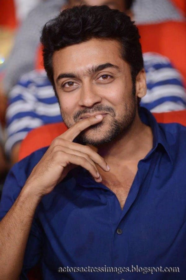 Surya Nudging His Lips Hd Wallpaper