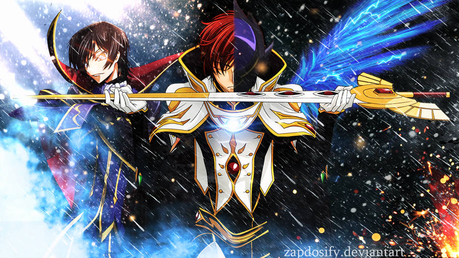 Suzaku And Lelouch Fan Art Wallpaper