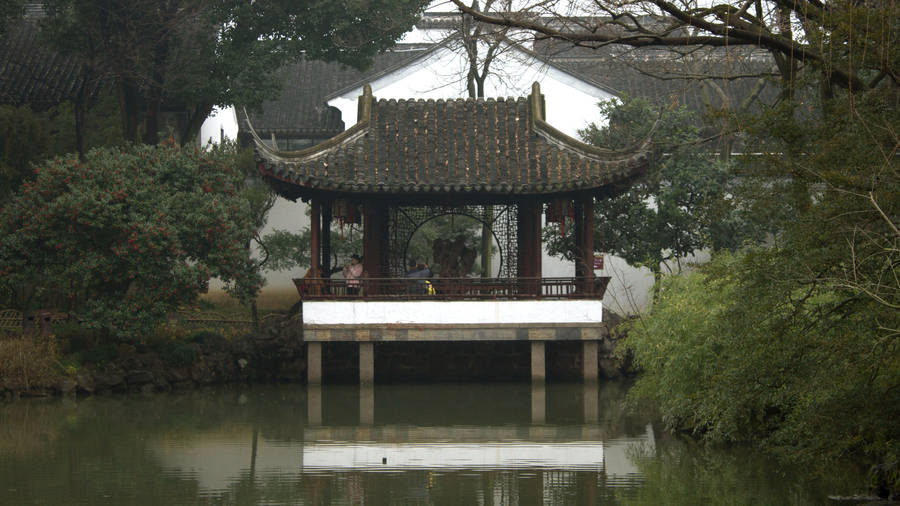 Suzhou Lone Pavilion Wallpaper