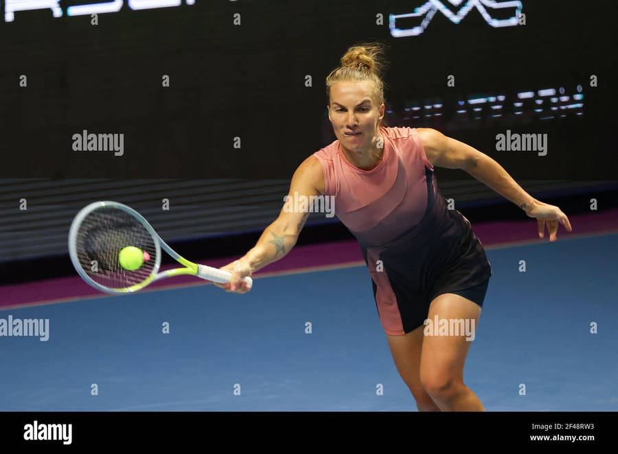 Svetlana Kuznetsova In Action Wallpaper