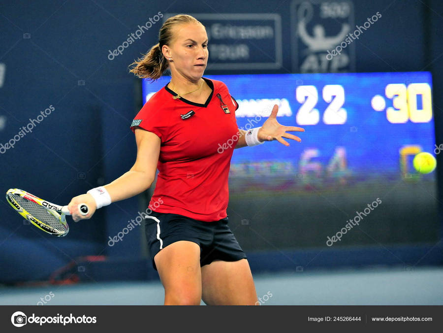 Svetlana Kuznetsova Red Shirt Wallpaper