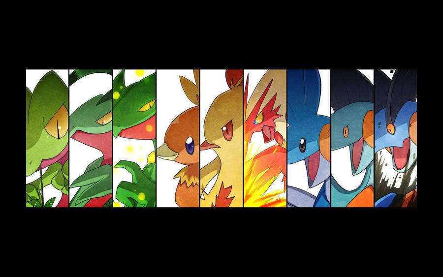 Swampert And Elemental Evolution Wallpaper