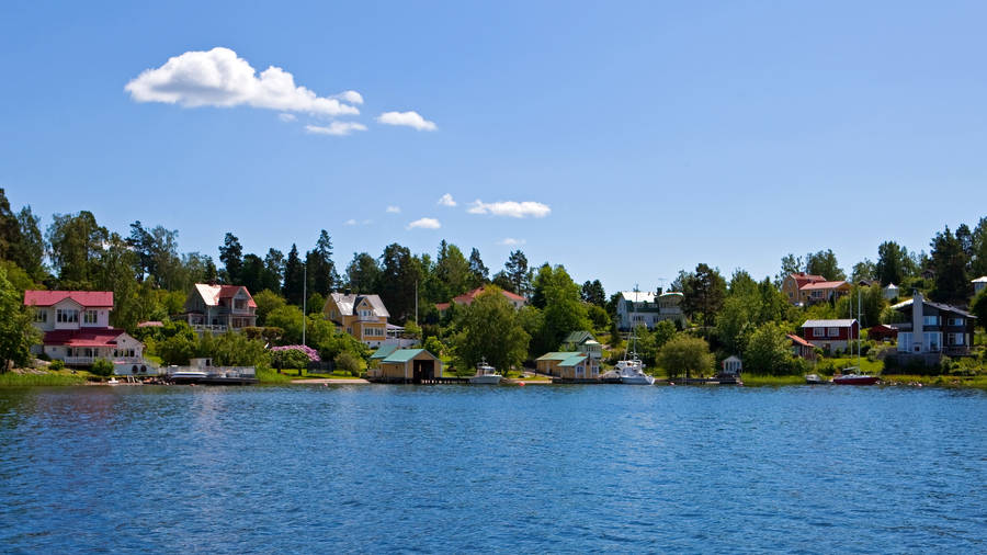 Sweden Fjord Landscape Wallpaper