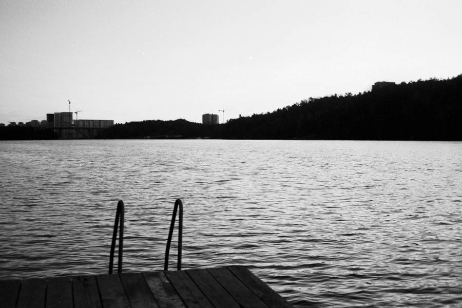 Sweden Monochrome Dock Wallpaper