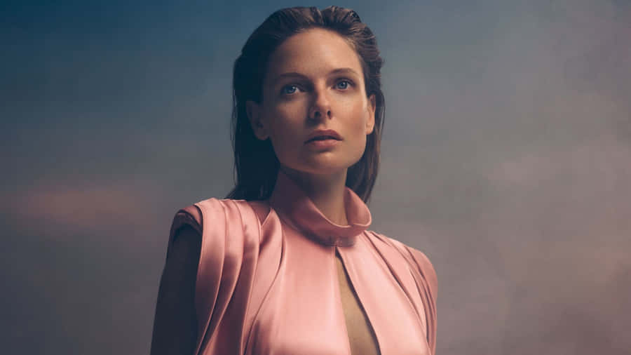 Swedish Actress Rebecca Ferguson Revealing Dress Wallpaper