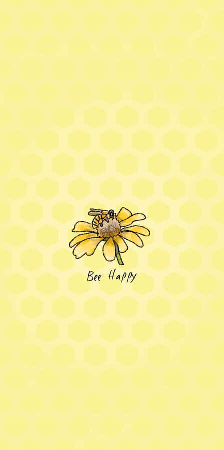 Sweet And Busy Bee Harvesting Nectar From A Large Flower Wallpaper