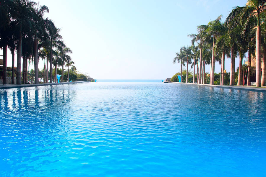 Swimming Pool To Ocean Wallpaper