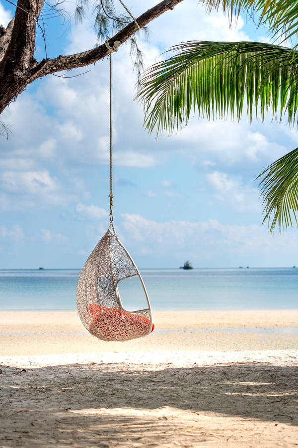 Swing On Beach Android Wallpaper