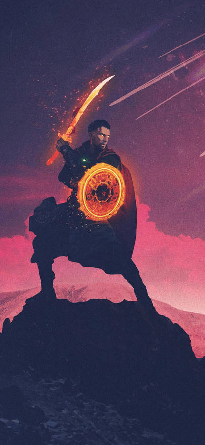 Sword And Shield Doctor Strange Minimalist Wallpaper