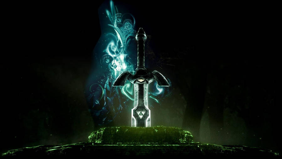 Sword On Pedestal Wallpaper