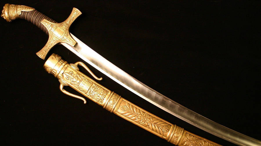 Sword Wth Gold Scabbard Wallpaper