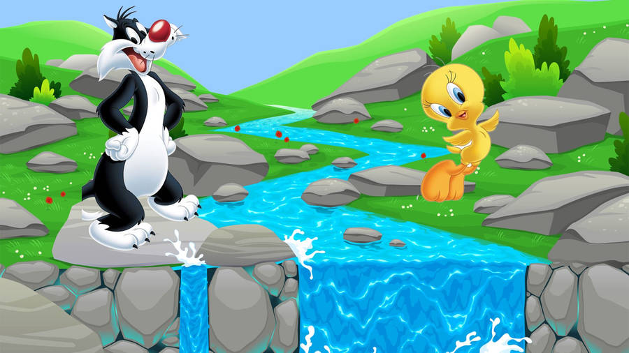 Sylvester And Tweety Artwork Wallpaper