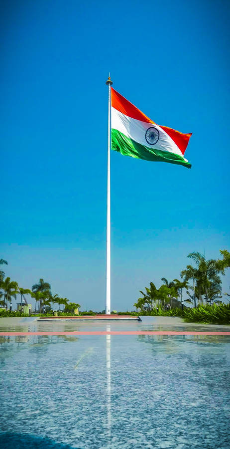 Symbolic Indian Flag Mobile Wallpaper