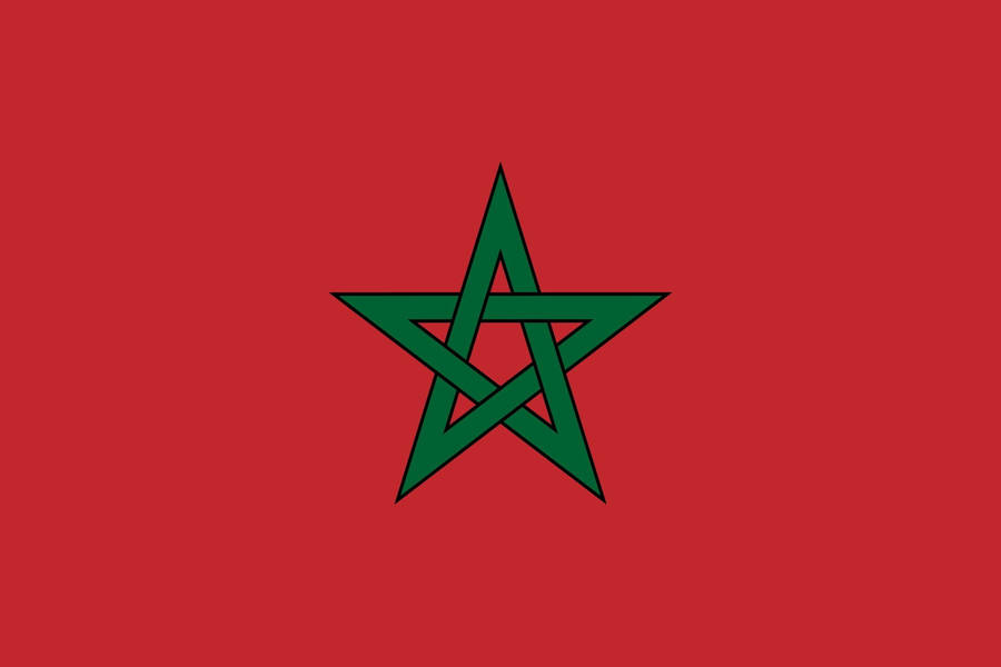Symbolic Morocco Flag Wallpaper