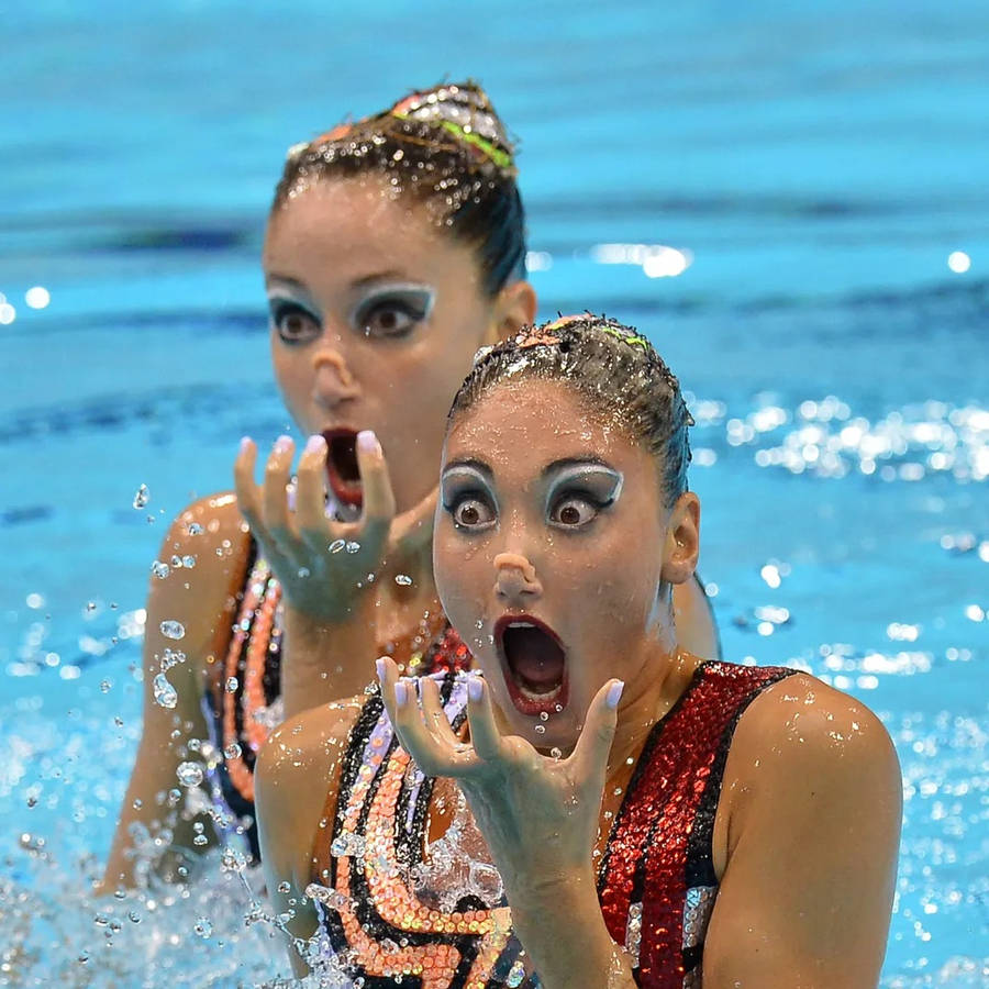 Synchronized Swimming Evangelia Platanioti Wallpaper