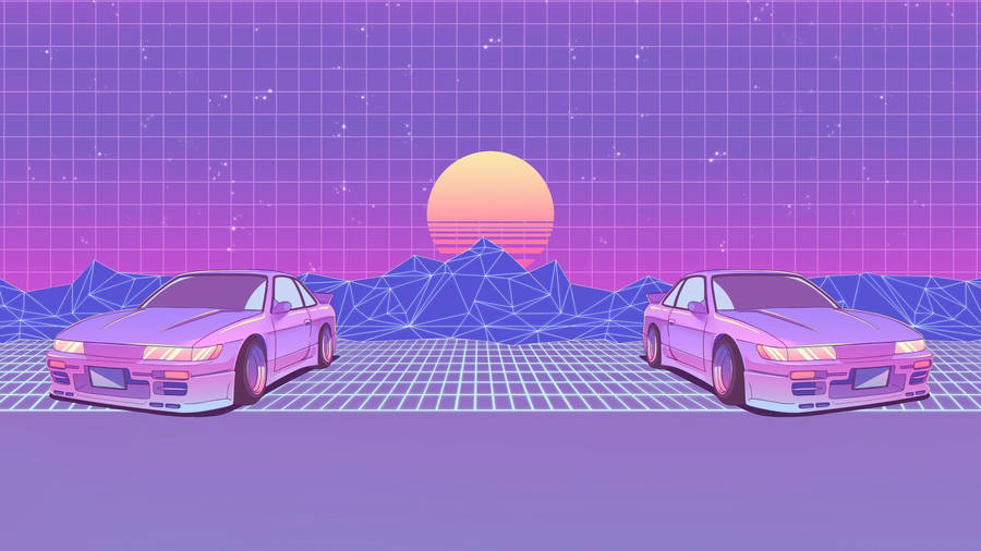 Synthwave Jdm Aesthetic Wallpaper