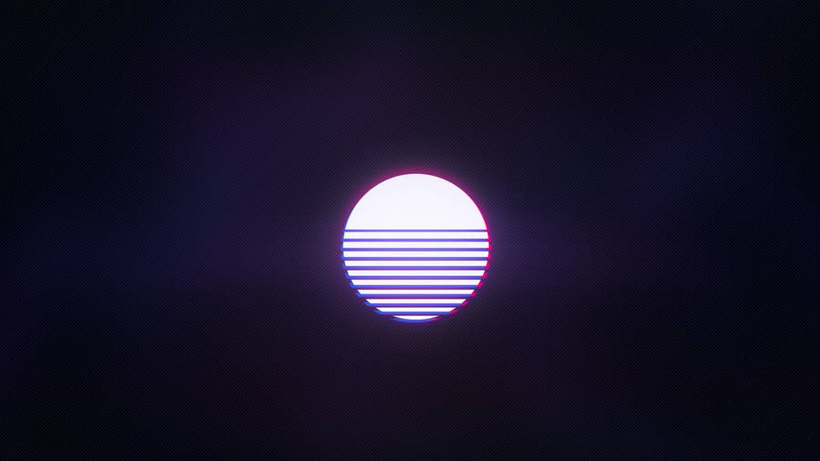 Synthwave Neon Moon Wallpaper