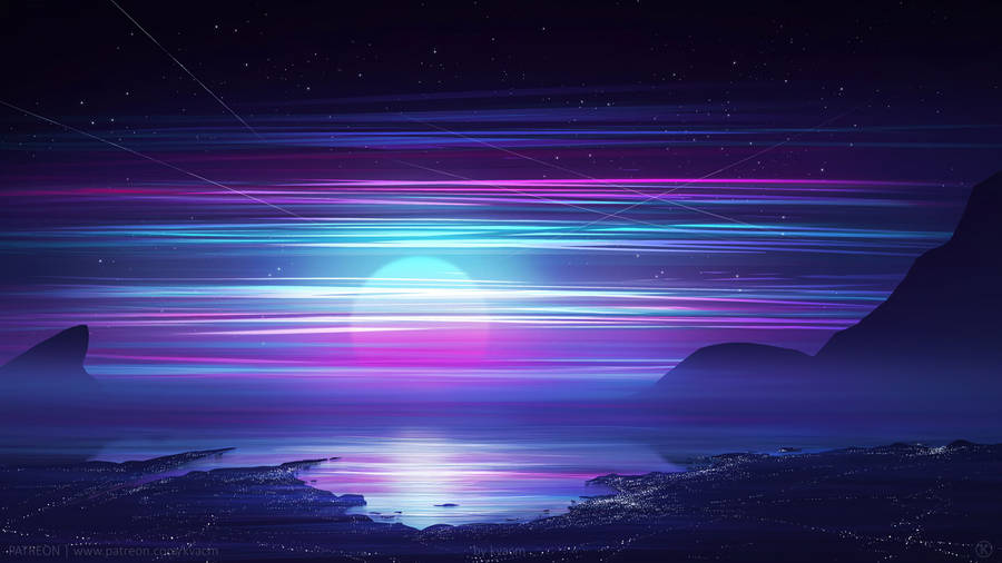 Synthwave Of Retro Night Wallpaper