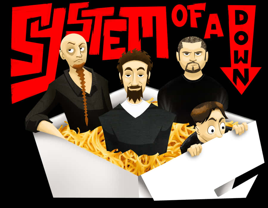 Systemofa Down Cartoon Band Wallpaper