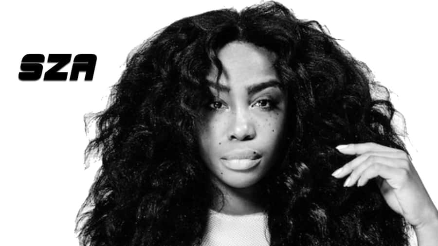 Sza Wearing A Multi-colored Tanktop. Wallpaper