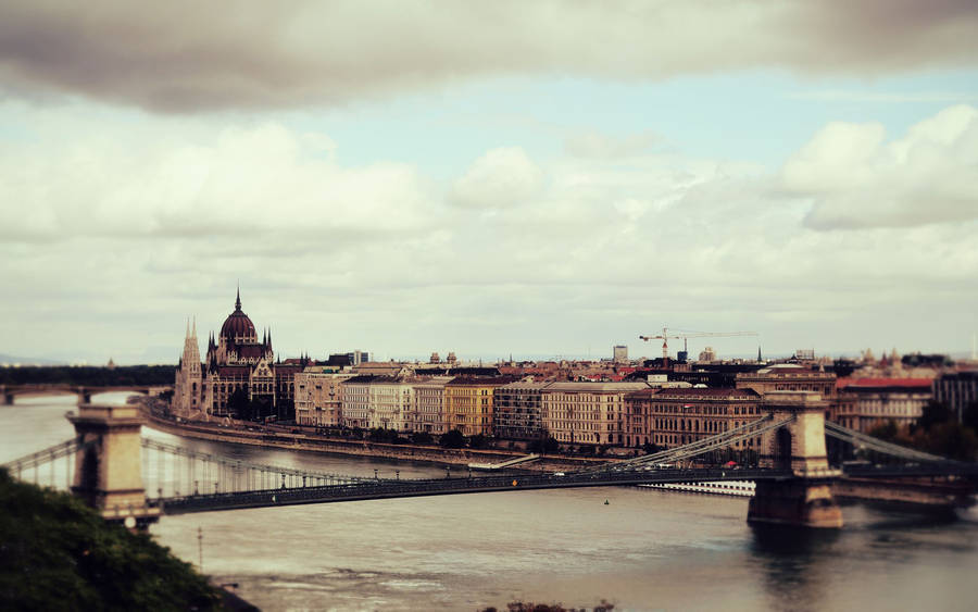 Széchenyi Chain Bridge In Hungary Wallpaper