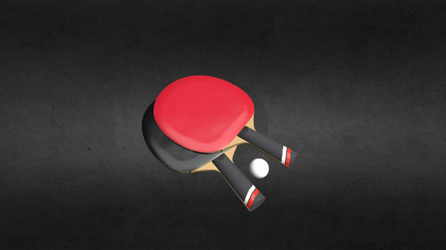 Table Tennis 3d Paired Racket Wallpaper