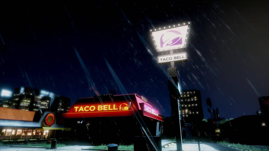 Taco Bell Digital Illustration Wallpaper