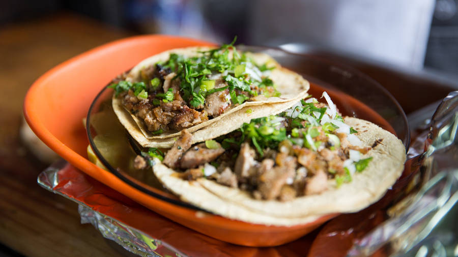 Tacos Al Pastor With Fresh Tortillas Wallpaper