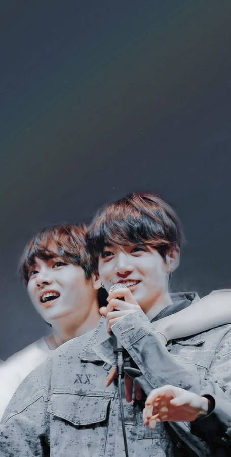 Taekook Bts Hug From Behind Wallpaper